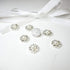 50 pcs Rhinestone Pearl Buttons Accessory Decoration Set for DIY Scrapbooking Embellishments Wedding Bouquet Flower Centre Home Decor 12mm (Silver...