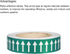 PATIKIL White on Green Color Arrow Tape Vinyl Stickers Arrow Labels 30mm/1.2" for Pipe Markers, 1 Roll...