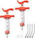 2 Pieces Goat Syringe with 4 Drench Nozzle Adjustable Dosage ,Reusable Drench Syringe for Sheep ,Dog,Goat,Pig, Cat Feeding Supplies(20ML)...