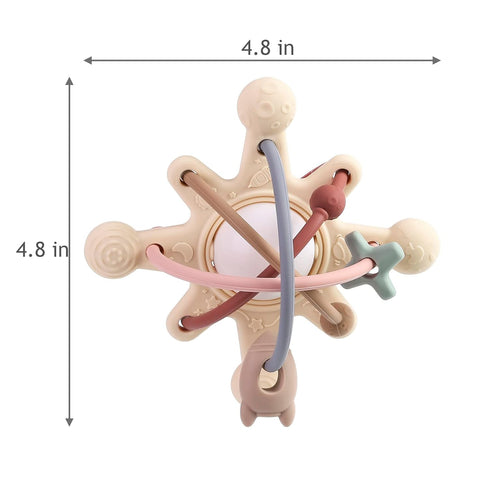 PandaEar Baby Sensory Toys 3 4 5 6 Months, Silicone Montessori Toys, Baby Teething Toy, Infant Rattle Teether Chew Toy Teething Ball Developmental...