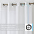 HLC.ME White Sheer Curtains 72 inches Long - 2 Panels Semi Sheer Voile Window Curtain Drapes Grommet Panels for Bedroom, Living Room & Kids Room (...