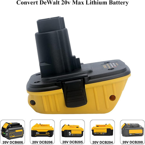 2-Packs DCA1820 18V to 20V Battery Adapter Replace for Dewalt 20V MAX Lithium Battery DCB200 DCB203 DCB204 DCB205 DCB206 for Dewalt 18Volts Tools ...