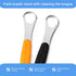 Yinkin 2 Pcs Tongue Scraper for Adults and Kids Cleaner Stainless Steel Tongue Scraper Metal Tongue Brushes Set with Travel Cases for Breath Reduc...