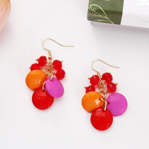 Bocar Fashion Cluster Bubble Acrylic Statement Jewelry Ser for Women Bib Collar Jewelry Set Necklace and Earrings Bracelet(NK-10677-Ibis Rose-Set-...