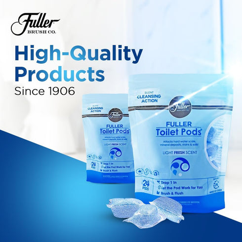 Fuller Brush Toilet Bowl Cleaner Pods - Water Soluble Tablet Cleansers Cleans Descales and Refreshes Bathroom Toilets Removes Odors Soils Stains L...
