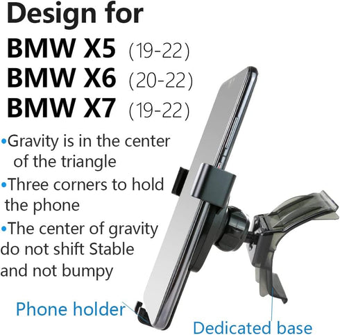 Car Phone Holder for BMW X5 2019-2023?X6 2020-2023?X7 2019-2022 SUV sDrive40i xDrive40i 50i M50i G05 G07 Auto Accessories Navigation Bracket Inter...