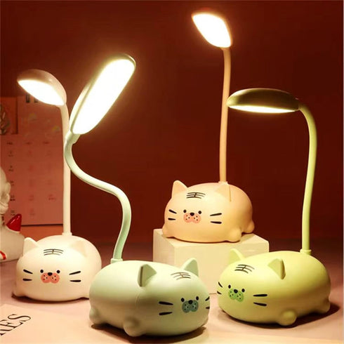 Kids Lamp, Cute LED Desk Lamp for Kids, Mini Animal Night Light, USB Rechargeable Flexible Cartoon Lamp Eye-Care Lighting for Bedroom (Tiger G, Pi...