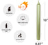 Zest Candle 12-Piece Taper Candles, 10-Inch, Metallic Gold Straight...