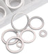 Crush Washer Oil Drain Plug - 568 Pieces 18 Sizes Aluminum Automotive Engine Oil Pan Drain Plug Gasket Assortment Kit (M6 M8 M10 M12 M14 M16 M18 M...