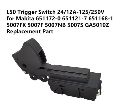 2 Pack L50 Trigger Switch 24/12A-125/250V for Makita 651172-0 651121-7 651168-1 5007FK 5007F 5007NB 5007S GA5010Z Replacement Part...