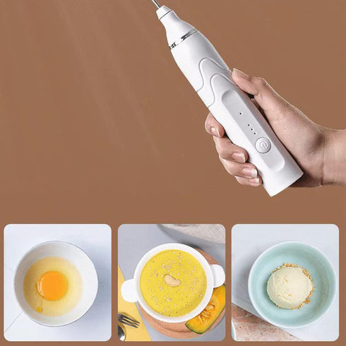 Coffee Whisk Foam Mixer with Stainless Steel Stand,Handhel Electric Milk Frother with 2 Heads, Foam Maker Blender for Latte, Cappuccino, Hot Choco...