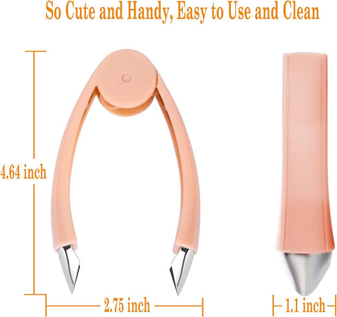 Strawberry Huller Stem Remover Tomato Corer Potato Tweezers Carrot Cutter Pineapple Peeler Clip for Fruit and Vegetable (Orange)...