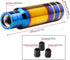 Aluminum Weighted Shift knobs, Universal Burnt Blue Long Shift knob Automatic Manual Vehicles Lever Cover Head Shift Knobs 5 Inch with 3 Threaded ...