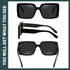 Vintage Square Polarized Sunglasses for Women Trendy 90s Thick Rectangle Sun Glasses UV400...