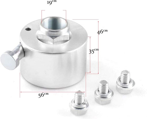 3/4 Inch Steering Wheel Quick Release Disconnect Hub 3/4" Shaft Size Hub Adapter Replacement for Most 3 Hole (Silver)...
