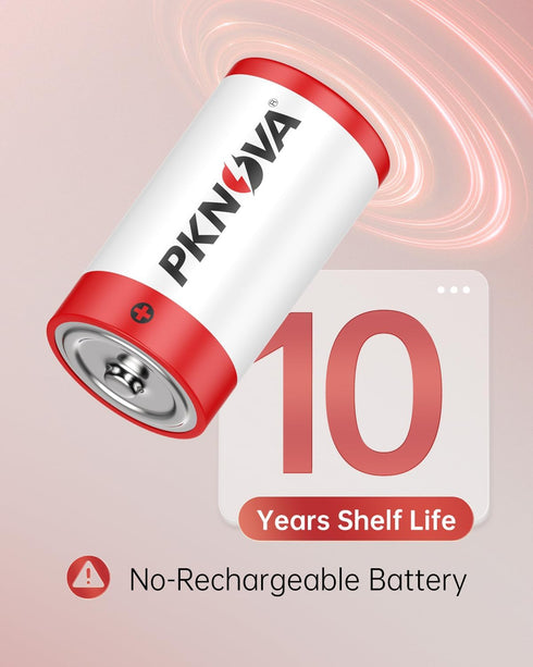 C Batteries 4 Pack, 1.5v LR14 Type C Batteries, Long-Lasting Alkaline C Cell Batteries, Size C Battery for Household and Office Devices...