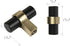 Design House Emery Cabinet Knobs, 5-Pack, Modern Kitchen Handles, Matte Black and Satin Gold, 188300...