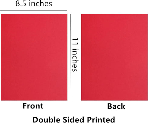 20 Sheets Red Cardstock 8.5 x 11 Inches, 250gsm/92 lb Thick Craft Paper for Making Cards, Invitations, Paper Crafts or Drawing...
