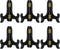 Petutu 6 Pack 4 Inch Wooden Display Stand Plate Easels Holder (Black)...