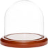 Plymor 4" x 4" Glass Display Dome Cloche (Walnut MDF Base)...