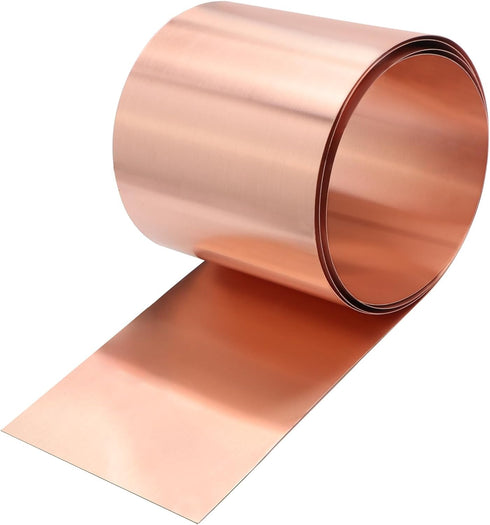 ELECTRAPICK Copper Flashing,28 Gauge(0.32mm) Thickness, 2in x 10ft, 99.95% Pure Copper Sheet Roll, Roofing Metal Flashing Roll for Contractors DIY...