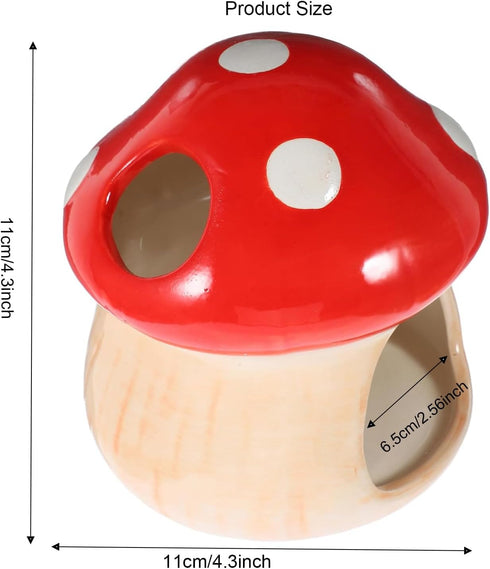 Saim Aquarium Mushroom House, Ceramic Mushroom Cave, Fish Tank Landscape Aquarium Hideout Hideaway Spawning Cave for Betta Fish, Shrimp Crab to Re...