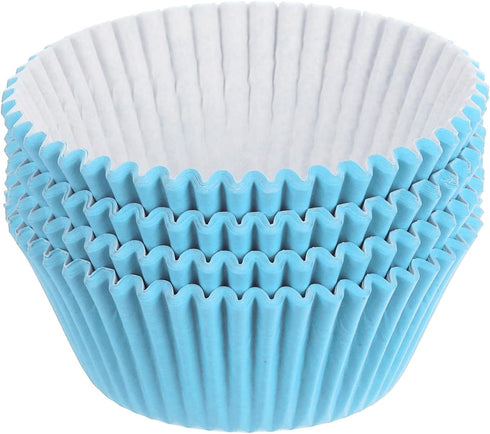 uxcell 100 Pcs Cupcake Liners, Muffins Paper Baking Cups Wrappers Standard Greaseproof for Baking Cupcake Wrapper, Sky Blue...