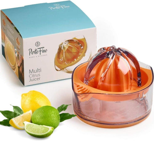 Citrus Squeezer - Orange Juicer - Manual hand Juicer - Lemon Lime Squeezer with Measuring Cup and Strainer - Space Saving and easy to use - Dishwa...