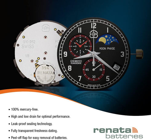 Renata Batteries 392 Silver Oxide Watch Battery (5 Pack)...