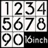 DXCYZ 16 Inch Large Number Stencils Kit 0-9 Address Number Stencil, 10PCS Reusable Plastic Painting Number Templates for Mailbox Signs, Door, Cars...