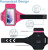 Running Armband with Headset Bag for Samsung Galaxy S25,S24, S23, S22,S21,Zipper Slot Car Key Holder, Workouts Sports Phone Arm Band (Pink)...