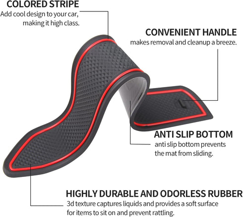 CheroCar for Camaro Gate Slot Non-Slip Center Console Cup Holder Pad Inserts Door Groove Mats for Chevrolet Camaro Accessories 2017-2025+,Interior...