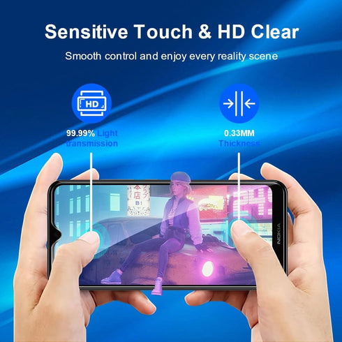 (3 Pack Compatible for Nokia C110 Tempered Glass Screen Protector,Case Friendly,Ultra HD, 9H Hardness,Touch Sensitive...