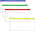 4PCS Clear Plastic Envelopes File Folders with Pockets PVC Pencil Case Pouch Zipper Storage Bags for Documents Cash Puzzles Travel Organizing Art ...