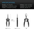 AC Infinity 6.6” Stainless Steel Pruning Shear 2-Pack, Lightweight Ergonomic Design, Straight Precision Blades with Nonstick Titanium Coating for ...