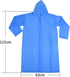 Portable Drawstring Raincoat Rain Poncho with Hoods and Sleeves (Blue)...