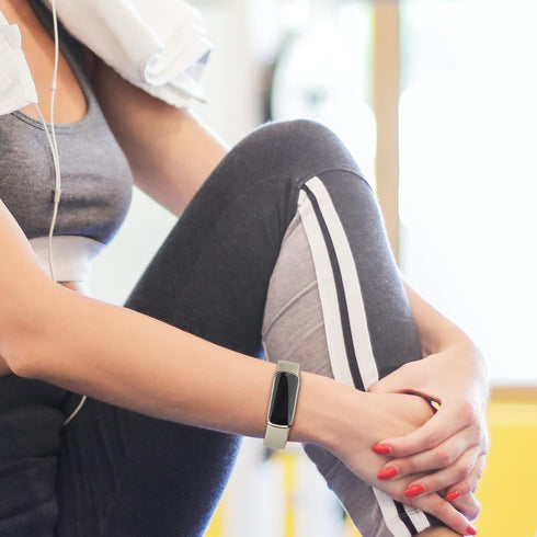 4 Pack Bands for Fitbit Luxe Bands, Soft Silicone Wristband Replacement Strap for Fitbit Luxe/Luxe Special Edition Fitness Tracker Women Men (Smal...