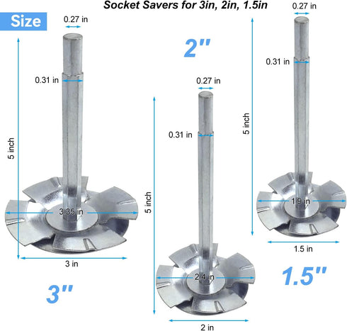 3PCS PVC Pipe Reamer Set for Professional Plumber, PVC Fitting Saver in Size of 1.5in 2in and 3in, Pipe Reamer Tool Suitable for Home Remodeling a...