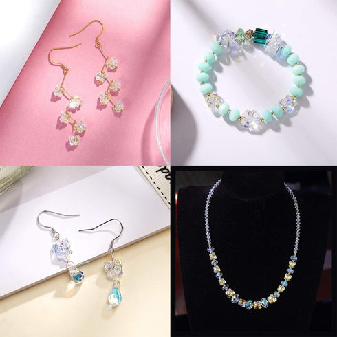 LONGWIN 60pcs AB Butterfly Crystal Beads 10mm Vertical Hole Adabele Austrian Butterfly Glass Pendants Beads Charms for DIY Project Earring, Neckla...
