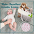 MIGHTY MONKEY Oversized Stain Resistant Baby Diaper Caddy Organizer with Handle, Adjustable Mesh Storage Bin Compartments for Diapers, Baby Wipes,...