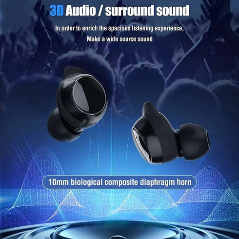PROCESOR Earbud Headphones - Bluetooth 5.3 + EDR - 3D Sound - Long 5-Hour Battery Life - Noise Reduction - IPX-7 Waterproofing - Low 60ms Latency ...