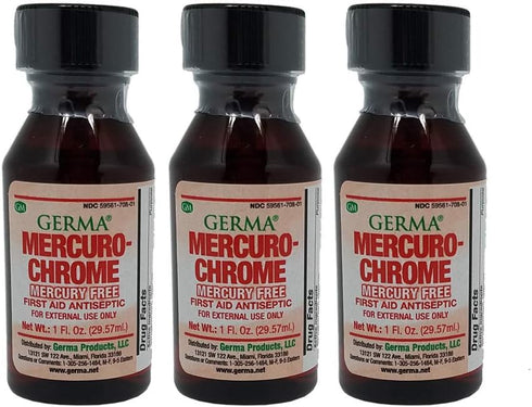 Antiseptic 1oz Prevent infection in cuts, scrapes and burns QTY-3 by Mercurochrome...