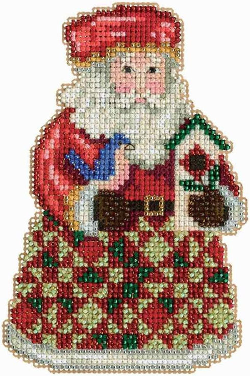Cozy Christmas Santa Beaded Counted Cross Stitch Kit 2013 Mill Hill Jim Shore JS203104...