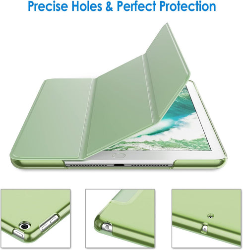 JETech Case for iPad (9.7-Inch, 2018/2017 Model, 6th/5th Generation), Smart Cover Auto Wake/Sleep (Matcha Green)...