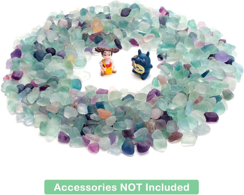 WAYBER Decorative Crystal Pebbles, 1 Lb/460g (Fill 0.9 Cup) Natural Quartz Stones Aquarium Gravel Sea Glass Rock Sand for Fish Turtle Tank/Air Pla...