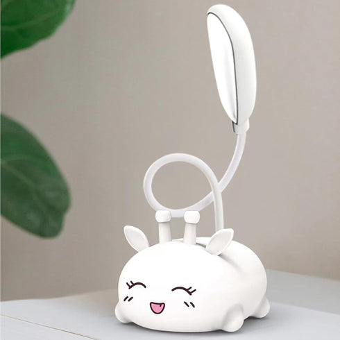 Cute Deer Lamp USB Rechargeable Reading Light,LED Desk Lamp for Kids, Portable LED Table Light, Flexible Gooseneck Eye-Care Cartoons Small Desk La...
