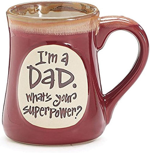 1 X I'm a Dad Superpower Burgundy 18 Oz Mug...