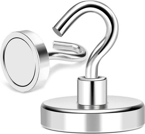 MIKEDE Magnetic Hooks Heavy Duty, 150Lbs+ Super Strong Magnet Hooks for Cruise Essentials, Neodymium Earth Magnets with Hook for Hanging, Magnetic...