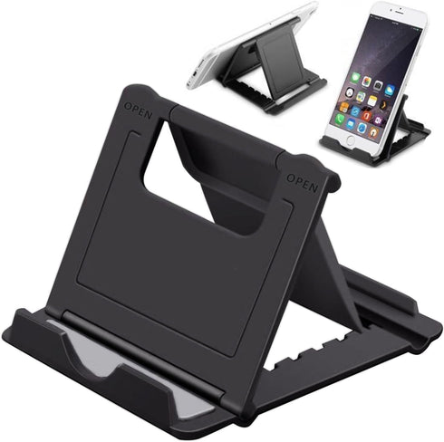DRM 2 Pack Phone Stand Holder for Desk Portable Cell Phone Holder Multi-Angle Adjustable Compatible with iPhone, Huawei Galaxy Phones Tablet with ...