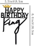 Happy Birthday Cake Topper Acrylic, King Cake Topper Birthday Decorations...
